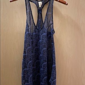 Racer back silky tank top